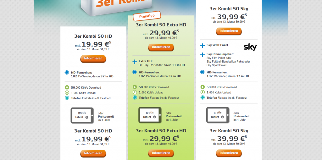Telecolumbus Angebot 50 € sparen